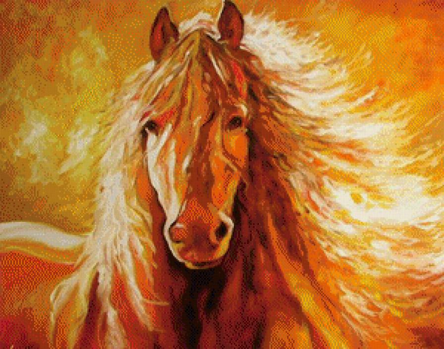 Солнечная лошадка - кони, животные, лошади - предпросмотр