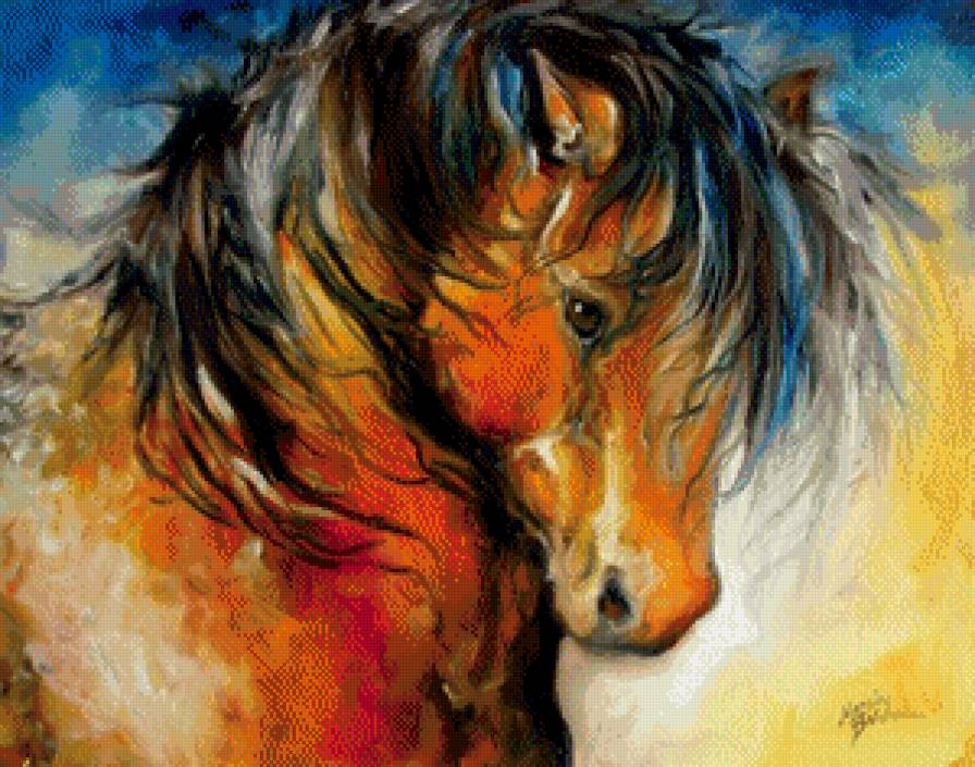 Застенчивая лошадка - лошади, кони, животные - предпросмотр