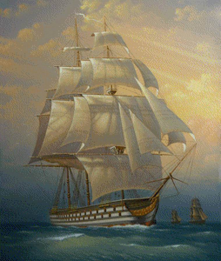 Парусник-художник Леонид Тчанников - море, живопись, корабль - предпросмотр