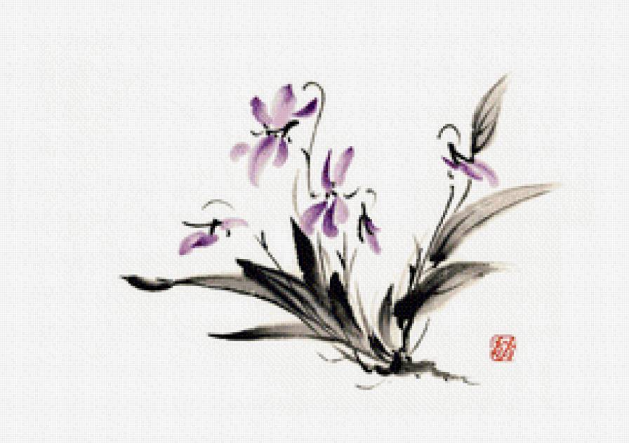 фиалки - фиалки, цветы - предпросмотр