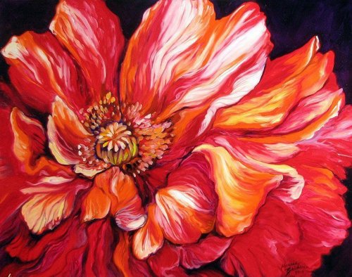 Красный пион - цветы, пионы - оригинал