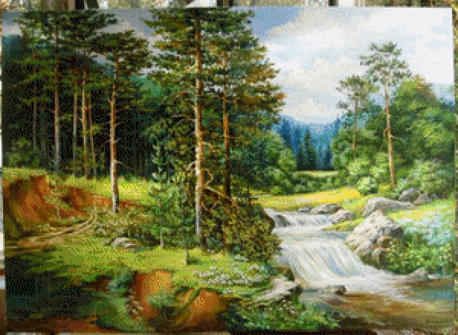 картина Шишкина - картины, картина, пейзаж - предпросмотр