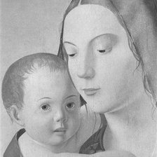 Схема вышивки «Мадонна с младенцем (Живопись Antonello da Messina)»