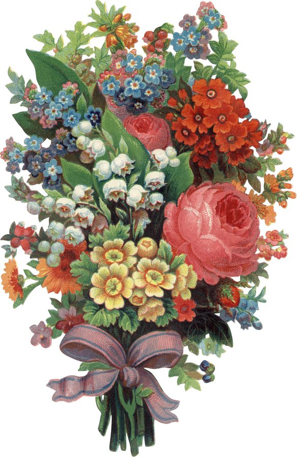 Букет цветов - цветы, букет, незабудки, ландыши - оригинал