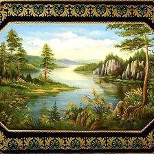 Оригинал схемы вышивки «Певучие пейзажи России» (№513424)