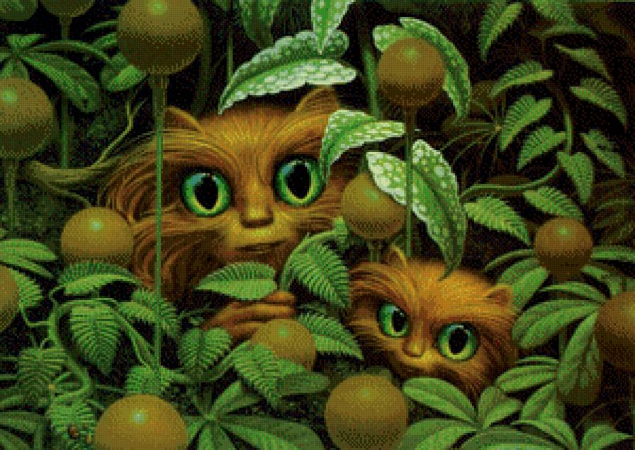 чудики - глаза, фэнтэзи, котик, кот - предпросмотр