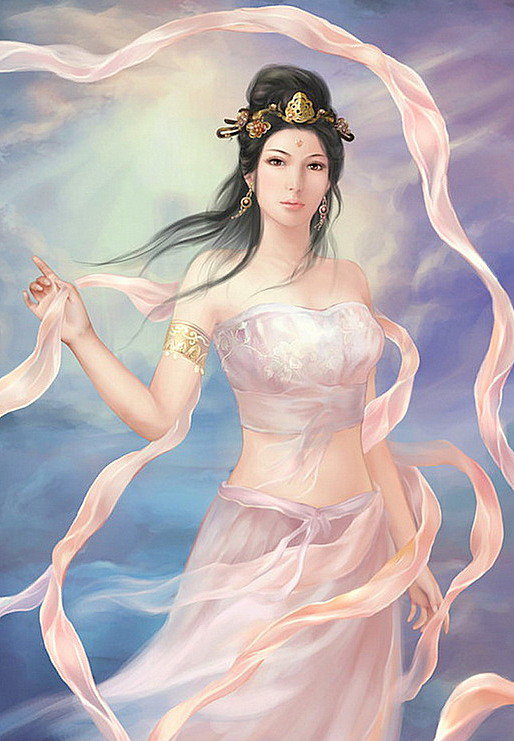 Девушка с лентами - люди, дама, девушка.фэнтази, женщина - оригинал