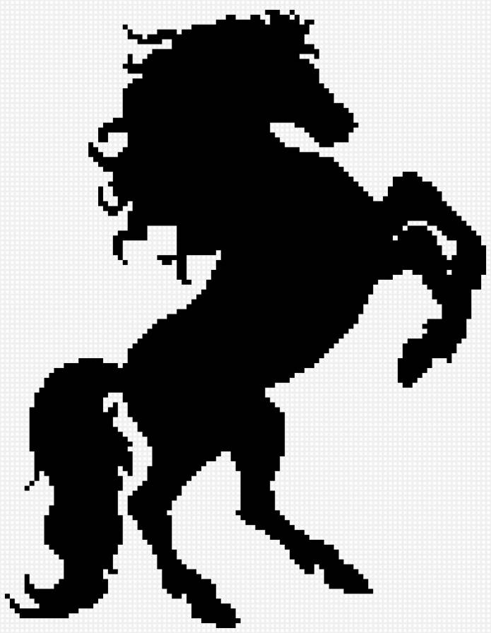 Лошадь 1 - конь, звери, черно-белое, животные, лошадь - предпросмотр