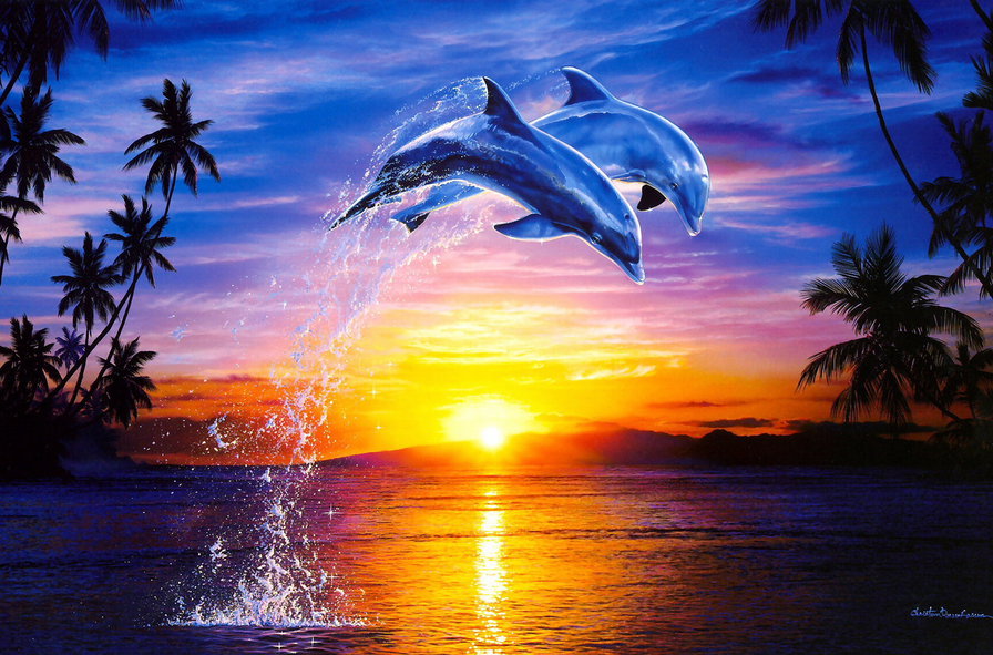 Дельфины - животные, рыбы - оригинал