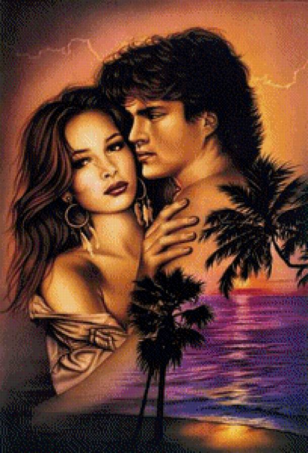 Морской мираж - Романтика - мужчина, картина, любовь, красота, девушка, пара - предпросмотр