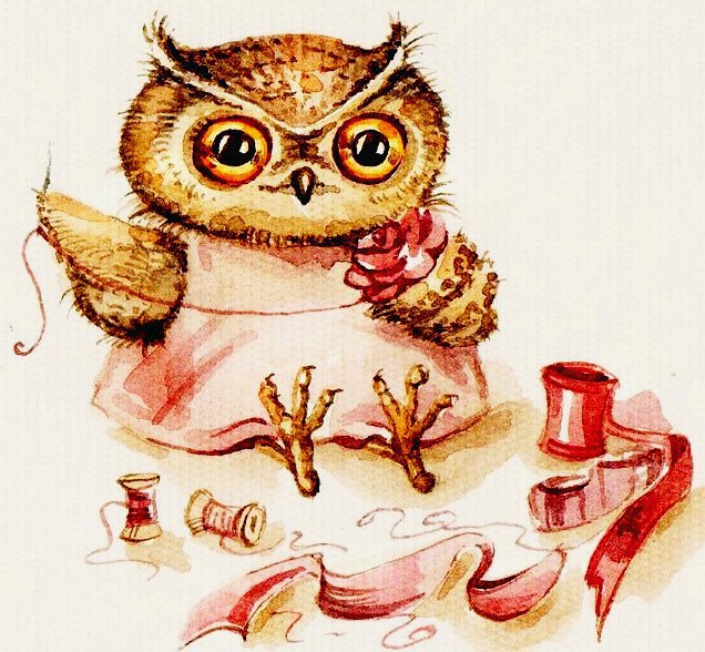 сова рукодельница - птичка - оригинал