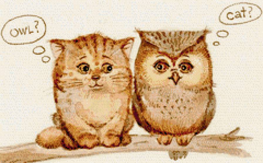 близнецы - кошки птицы - предпросмотр