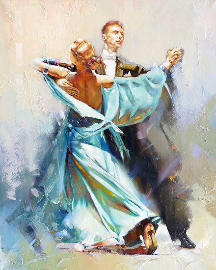 Вальс - вальс, танец, бальные танцы, живопись - оригинал
