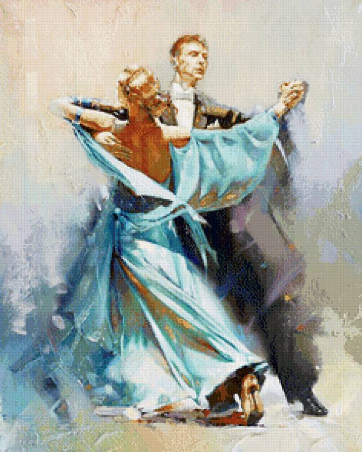 Вальс - вальс, бальные танцы, живопись, танец - предпросмотр