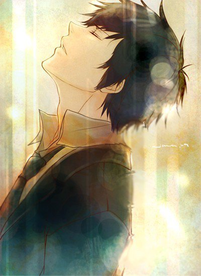 вздох 2 - парень, воздух, аниме - оригинал