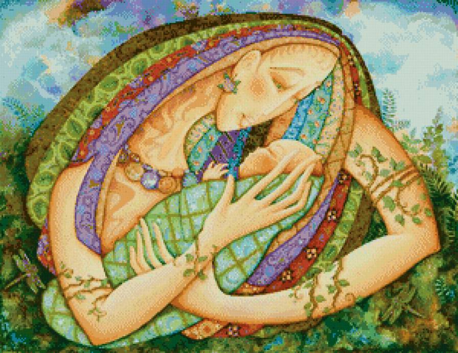 Мадонна с младенцем - дети, девушка - предпросмотр