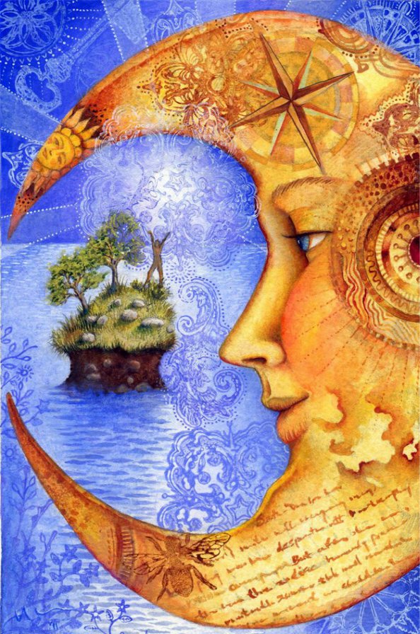 Волшебство высоты - месяц, люди, пейзаж - оригинал