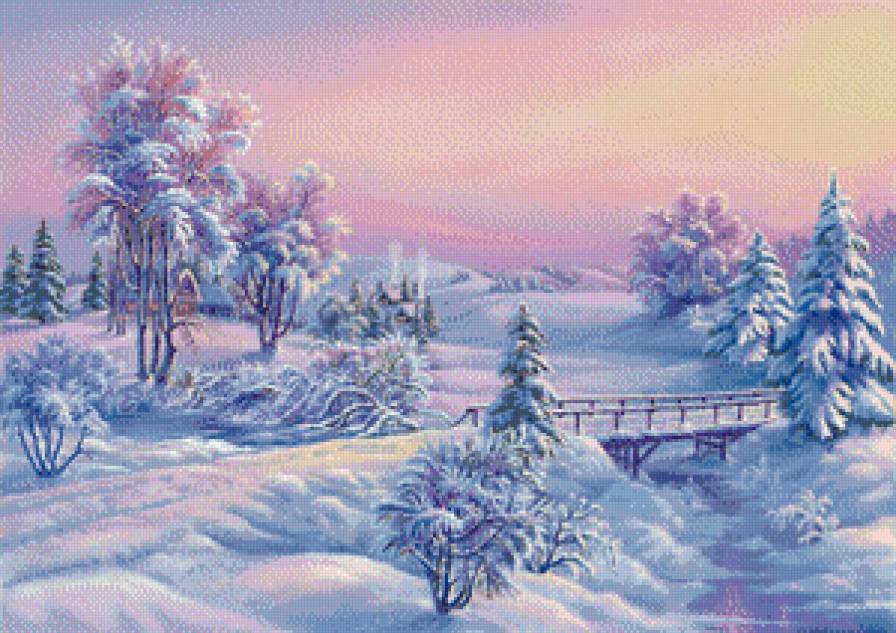 серия "зима" - зима.снег.пейзаж.мост - предпросмотр