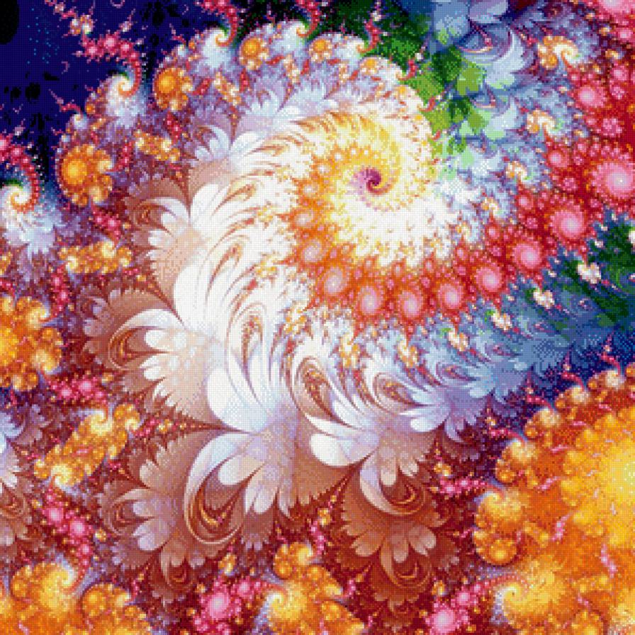 Декоративное панно. - цветочный орнамент, абстракция, панно - предпросмотр