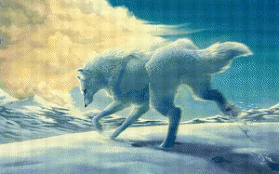 волк - один, волк, одиночка, зима - предпросмотр