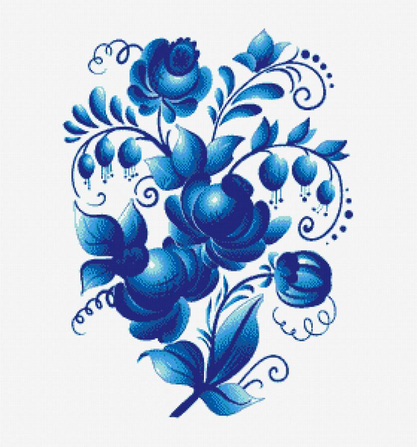 голубые цветы - цветы - предпросмотр