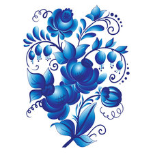 Оригинал схемы вышивки «голубые цветы» (№514873)
