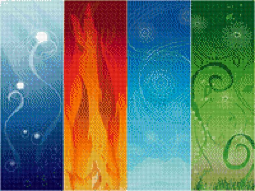 Стихии, полиптих общий вид - полиптих - предпросмотр