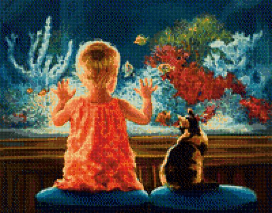 Аквариум - дети, люди - предпросмотр