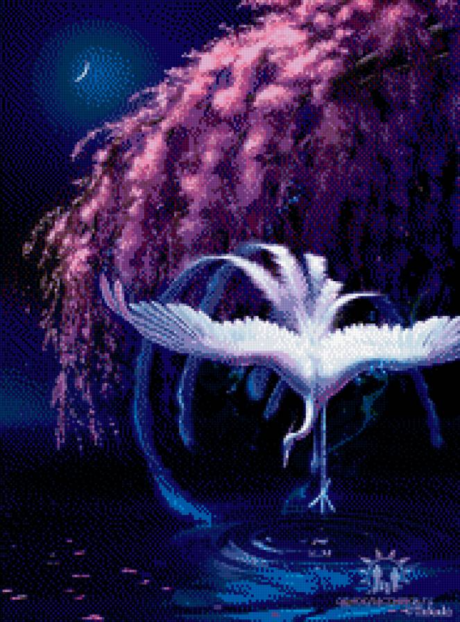 журавль - журавли, озеро, птицы, природа, нежность, река - предпросмотр