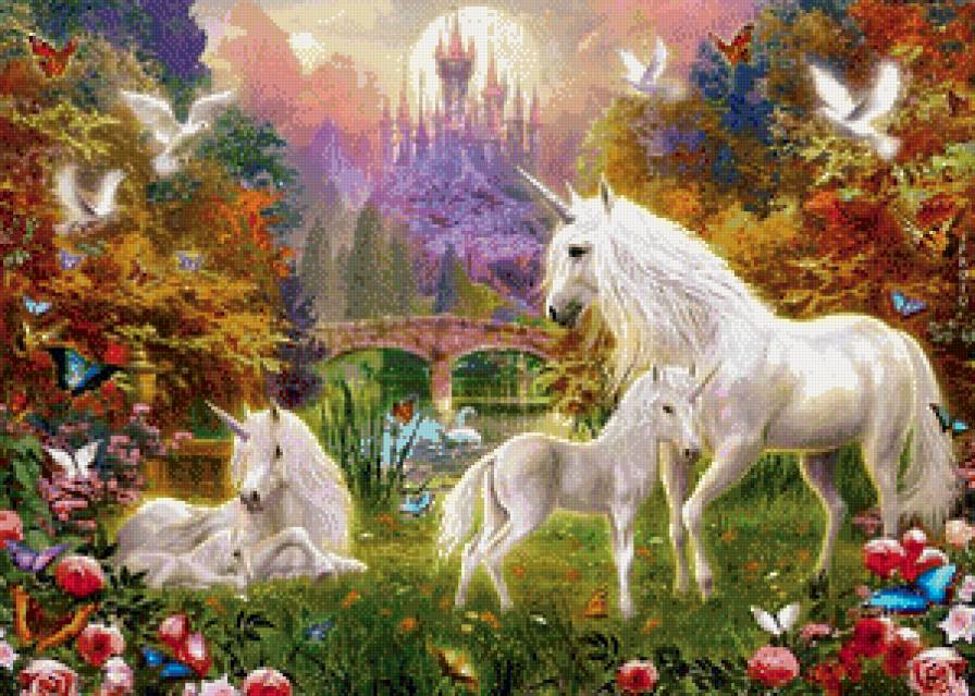 единороги 3 - лошади, единороги, животные, миф, сказка, легенда, существа, кони - предпросмотр