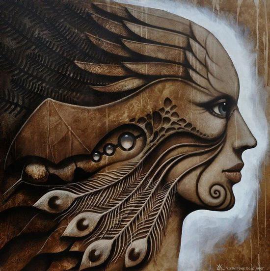 Девушка-птица - фэнтези, абстракция, девушка - оригинал