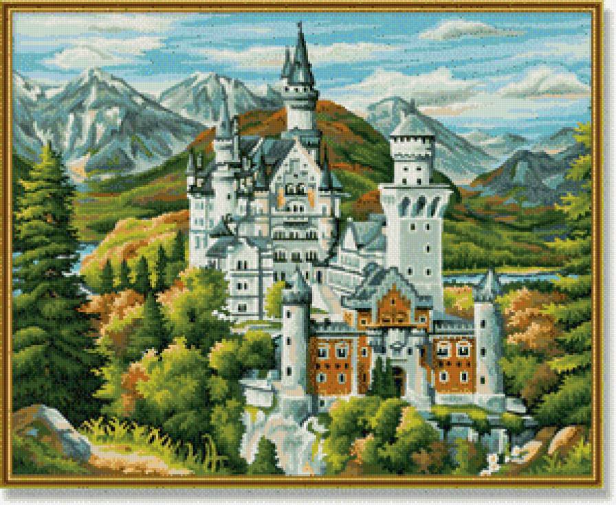 Замок - замок, пейзаж - предпросмотр