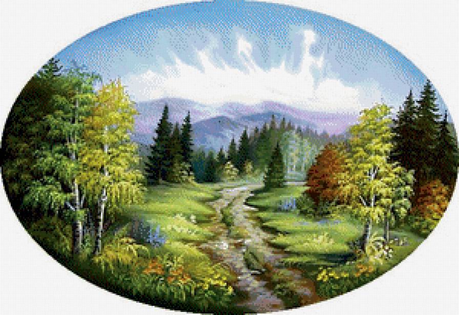 Певучие пейзажи России - картина, пейзаж - предпросмотр