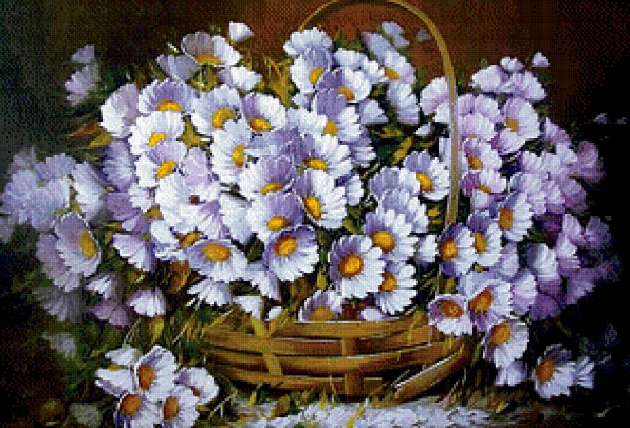 Ромашки - корзинка, цветы, ромашки - предпросмотр