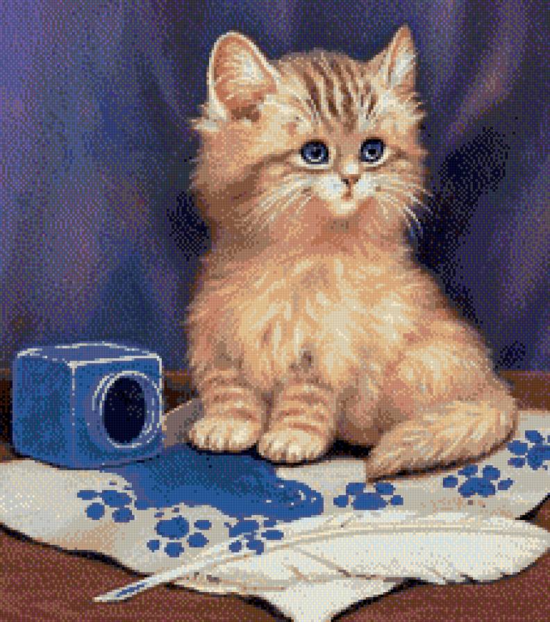 Шкодник - кошки, сказка, детское, животные, деткам, котенок - предпросмотр