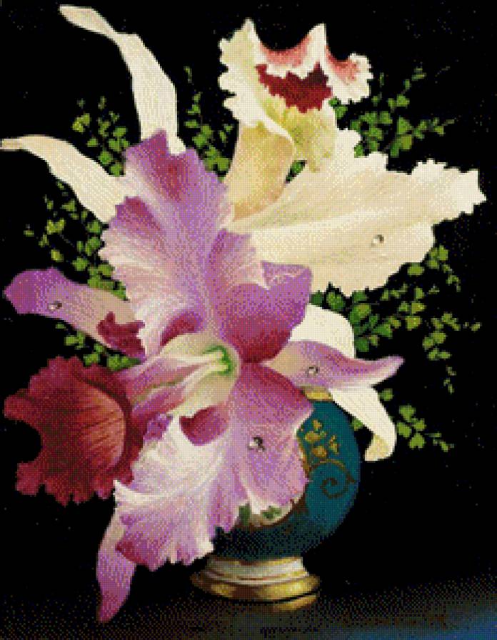 Цветы в вазе -художник Лев Чистовский - живопись, цветы - предпросмотр