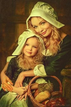 Мама с дочей - оригинал