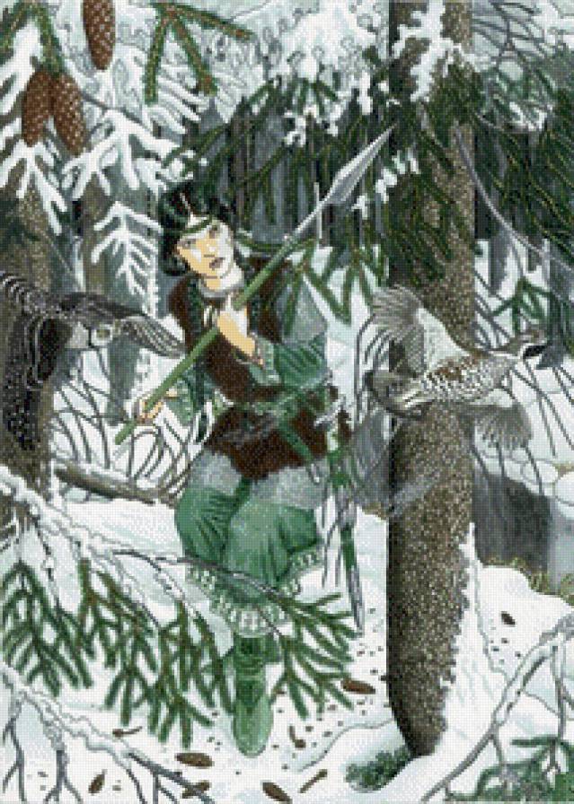 Ель по картине Николая Фомина - женский образ, николай фомин - предпросмотр