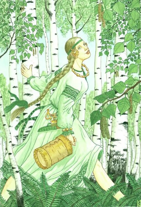 Береза - женский образ, николай фомин - оригинал