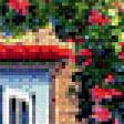 Предпросмотр схемы вышивки «Домик, утопающий в цветах» (№517029)
