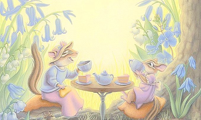 Чаепитие - детское, мыши, чай, сказка, деткам, мультики - оригинал