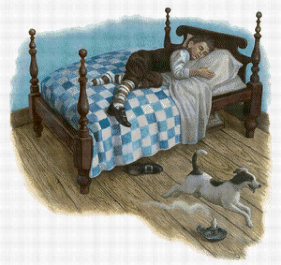 серия "дети с живностями" - мальчик.собака - предпросмотр