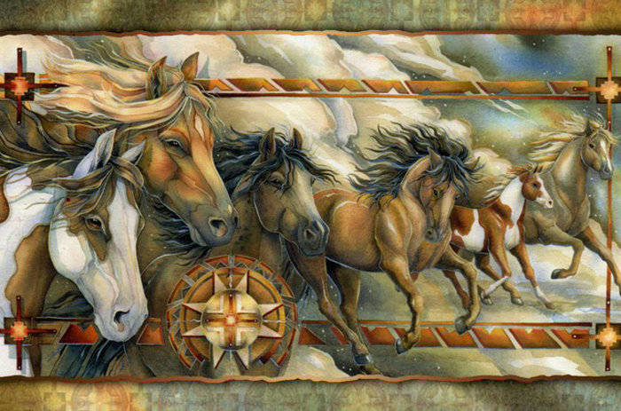 №517181 - кони, живопись, лошадь - оригинал