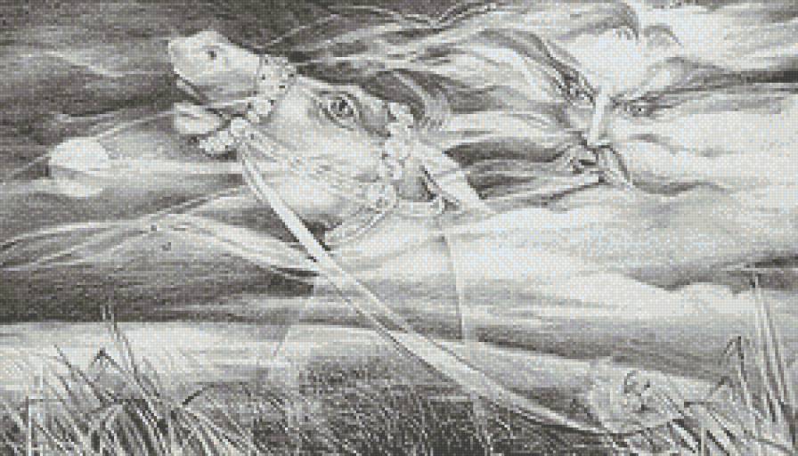 Русь Великая...Стрибог - история, монохром, живопись - предпросмотр