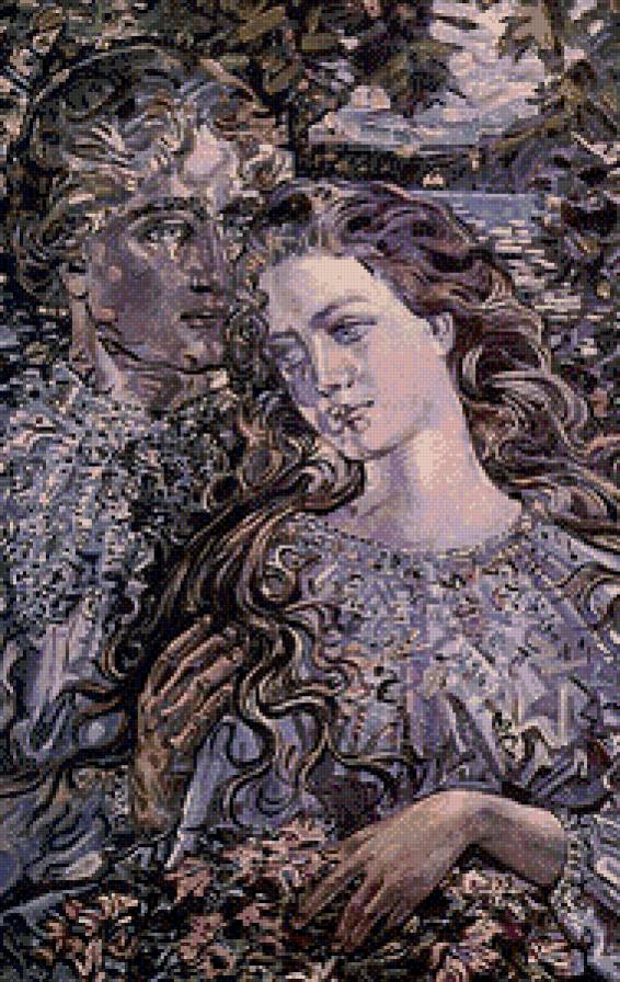 Русь Великая... "Иван да Марья" (живопись) - пара, романтика, живопись, любовь, история - предпросмотр