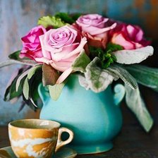 Схема вышивки «Композиция с цветами»