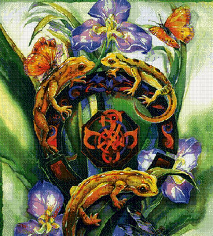 Тотемные животные 3 - бабочки, ящерицы, цветы - предпросмотр