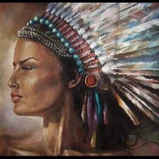 Схема вышивки «Индианка»