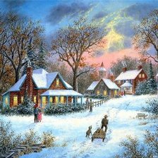 Схема вышивки «пейзаж»