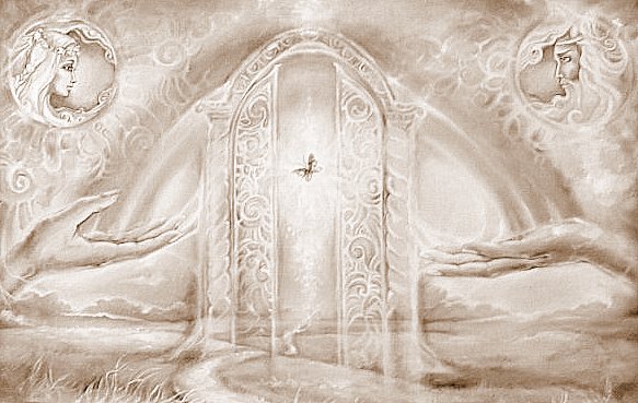 Рождение новой жизни - сепия, монохром, картины, живопись, жизнь, фэнтези, романтика - оригинал